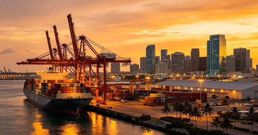 Amerika: Hafen und Skyline