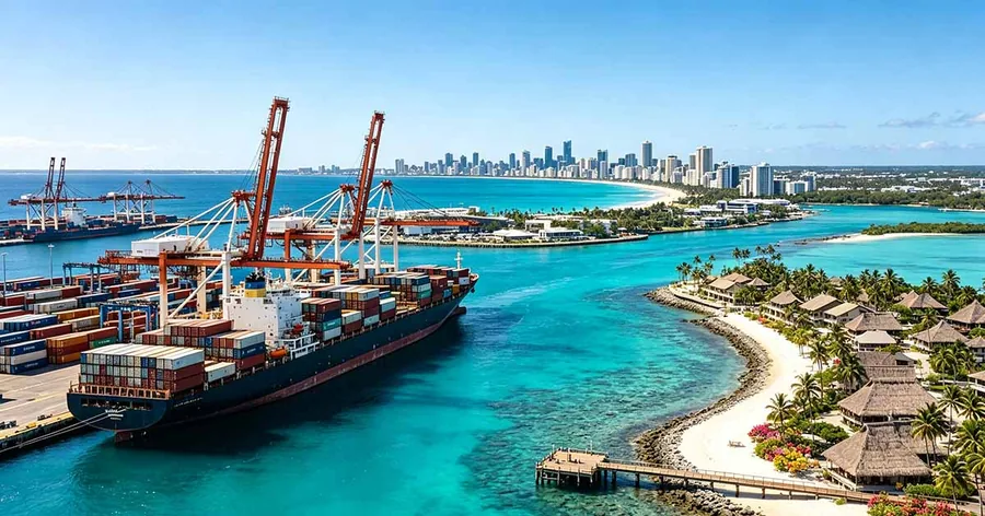 Ozeanien: Hafen und Skyline